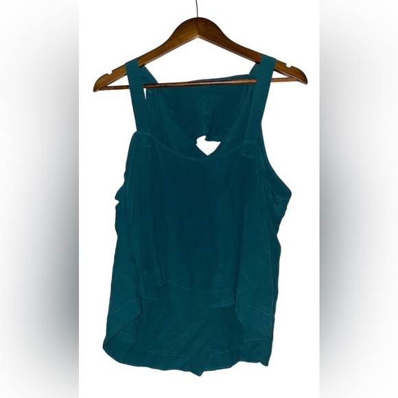 Free People City Light Cowl Neck Hi Low Silky Tank Top Women Medium Boho NEW - Picture 1 of 12